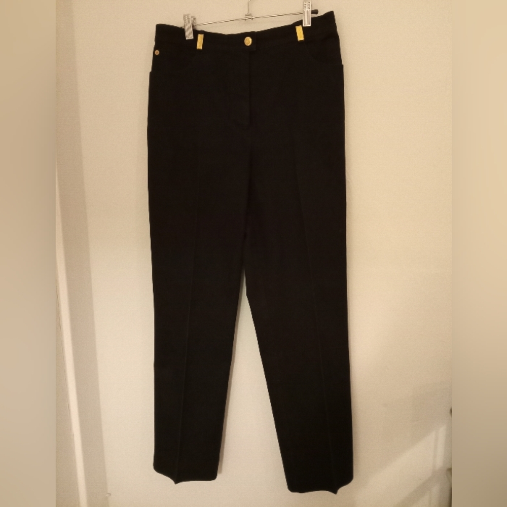 St. John Black Denim Slacks